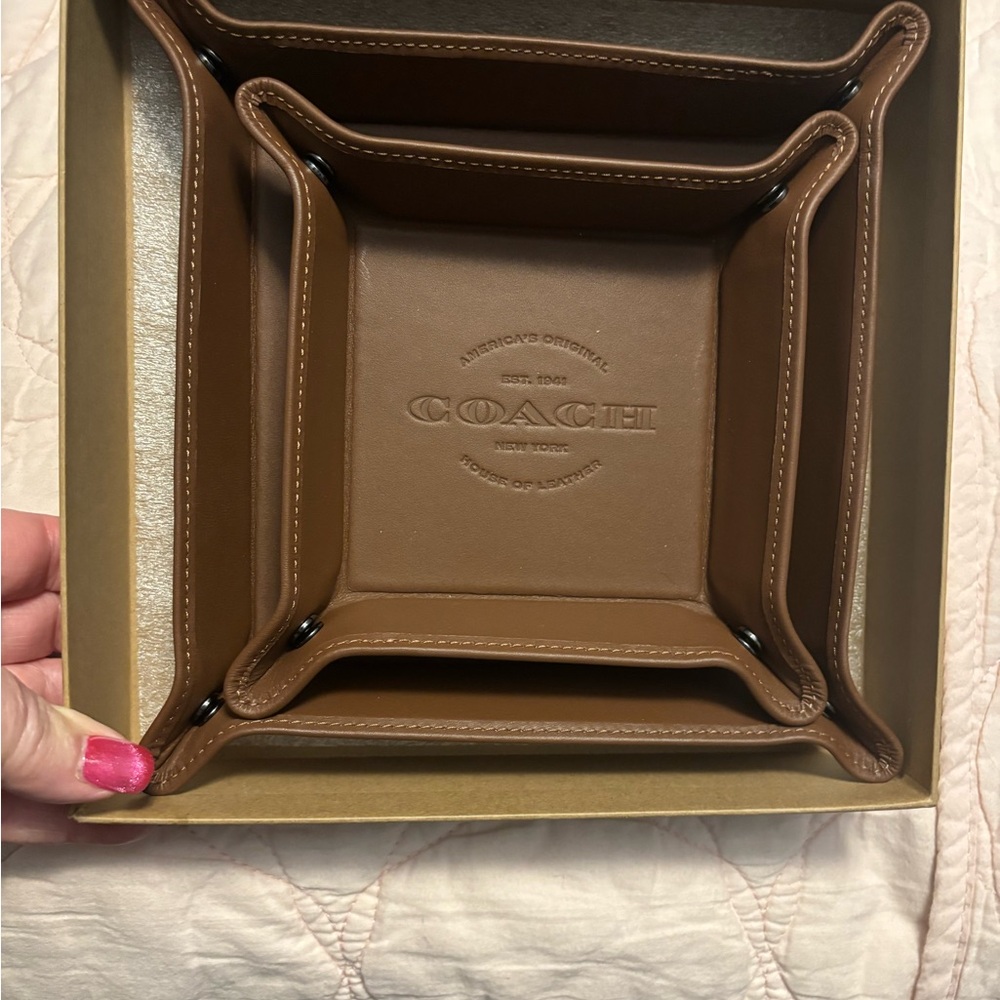 Coach Tan Leather Organizer